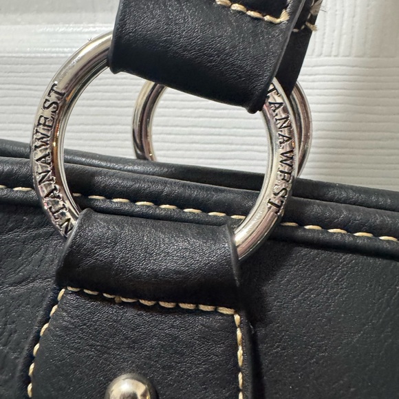 Montana West Black and Teal Studded Shoulder Bag - Picture 5 of 8